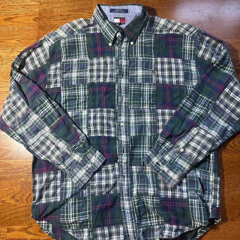 Tommy Hilfiger Patchwork Plaid Button-Down Shirt